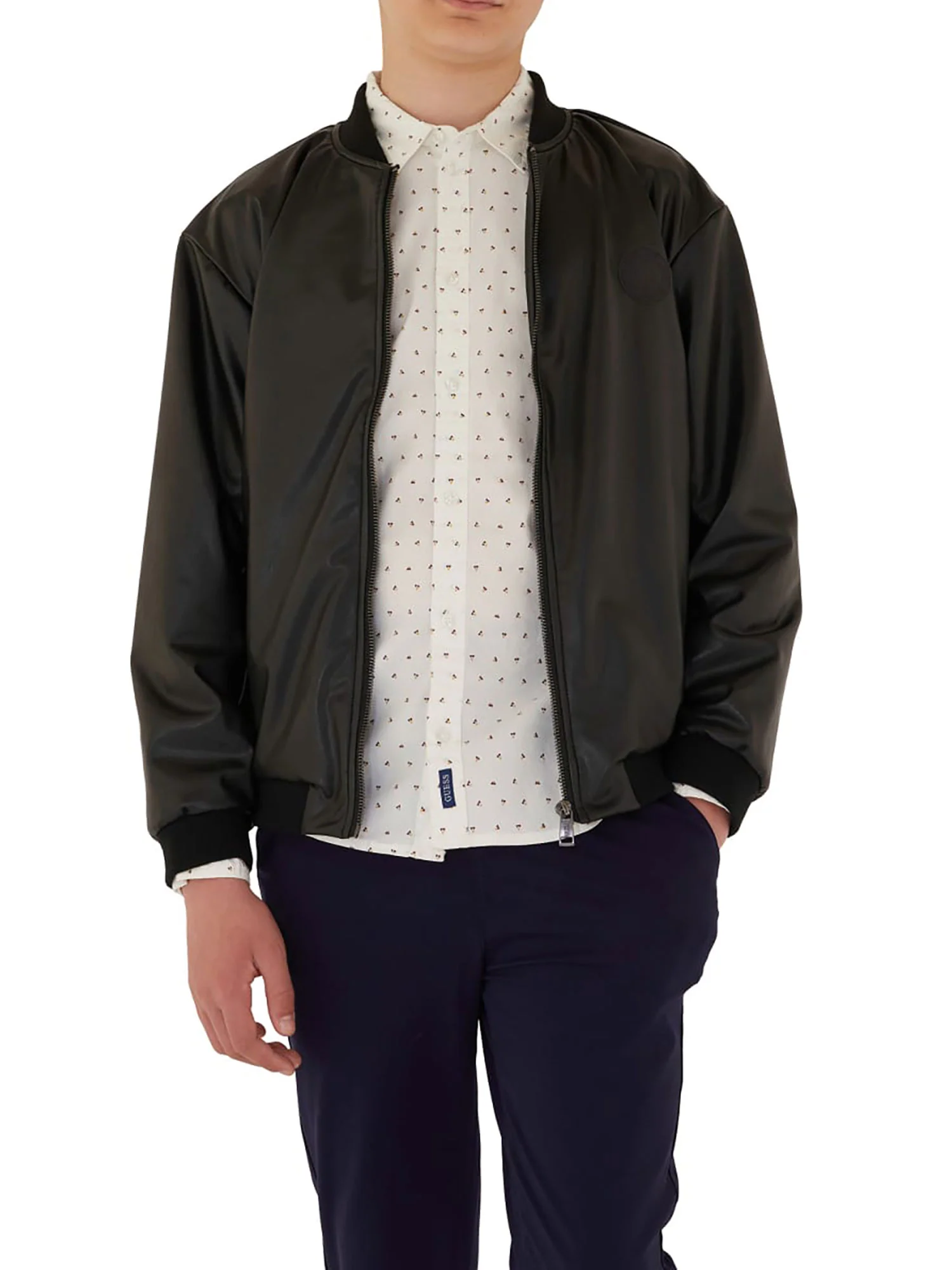 Bomber ecopelle bambino nero - Image 3