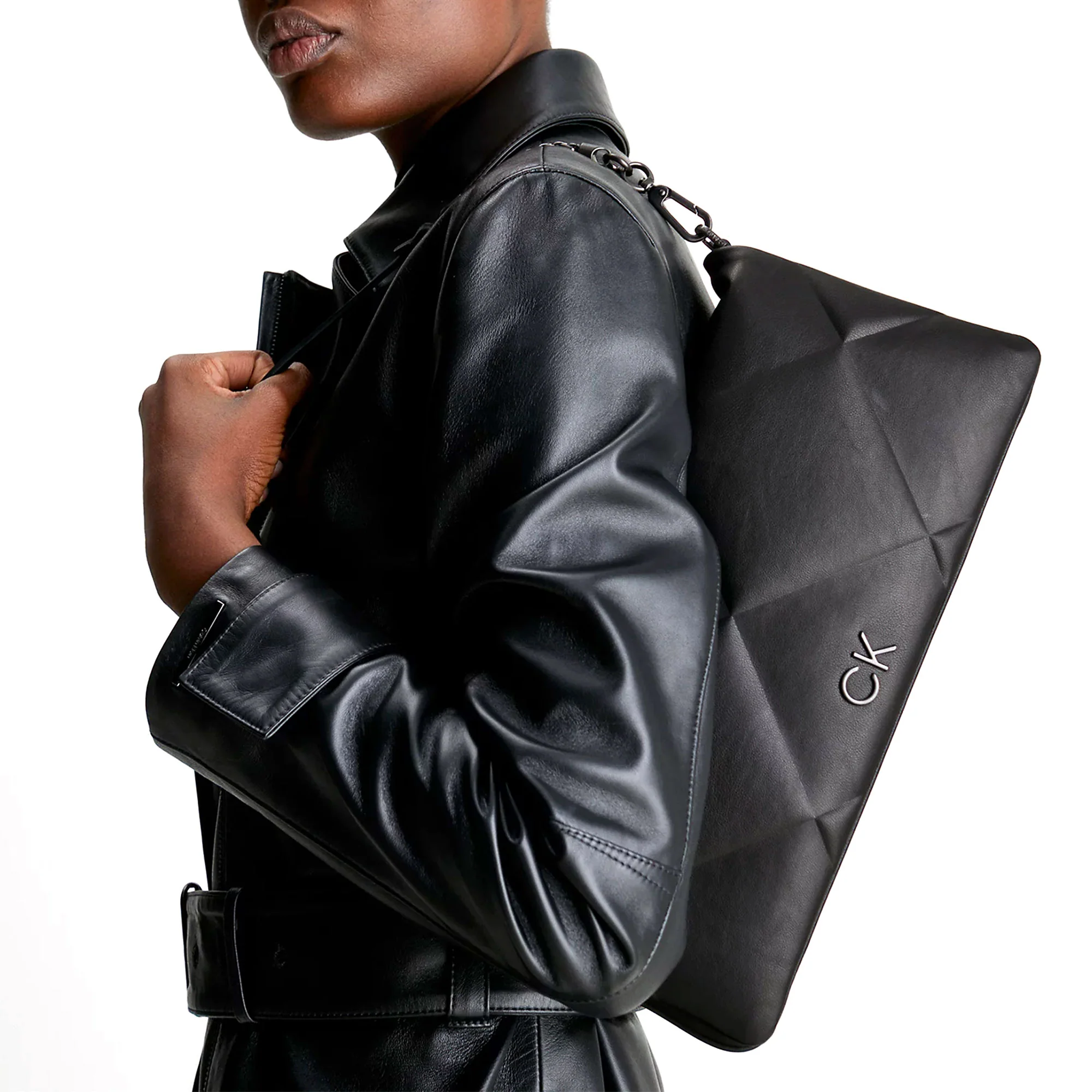 Borsa clutch Quiltedwristelet re-lock nero - Image 4