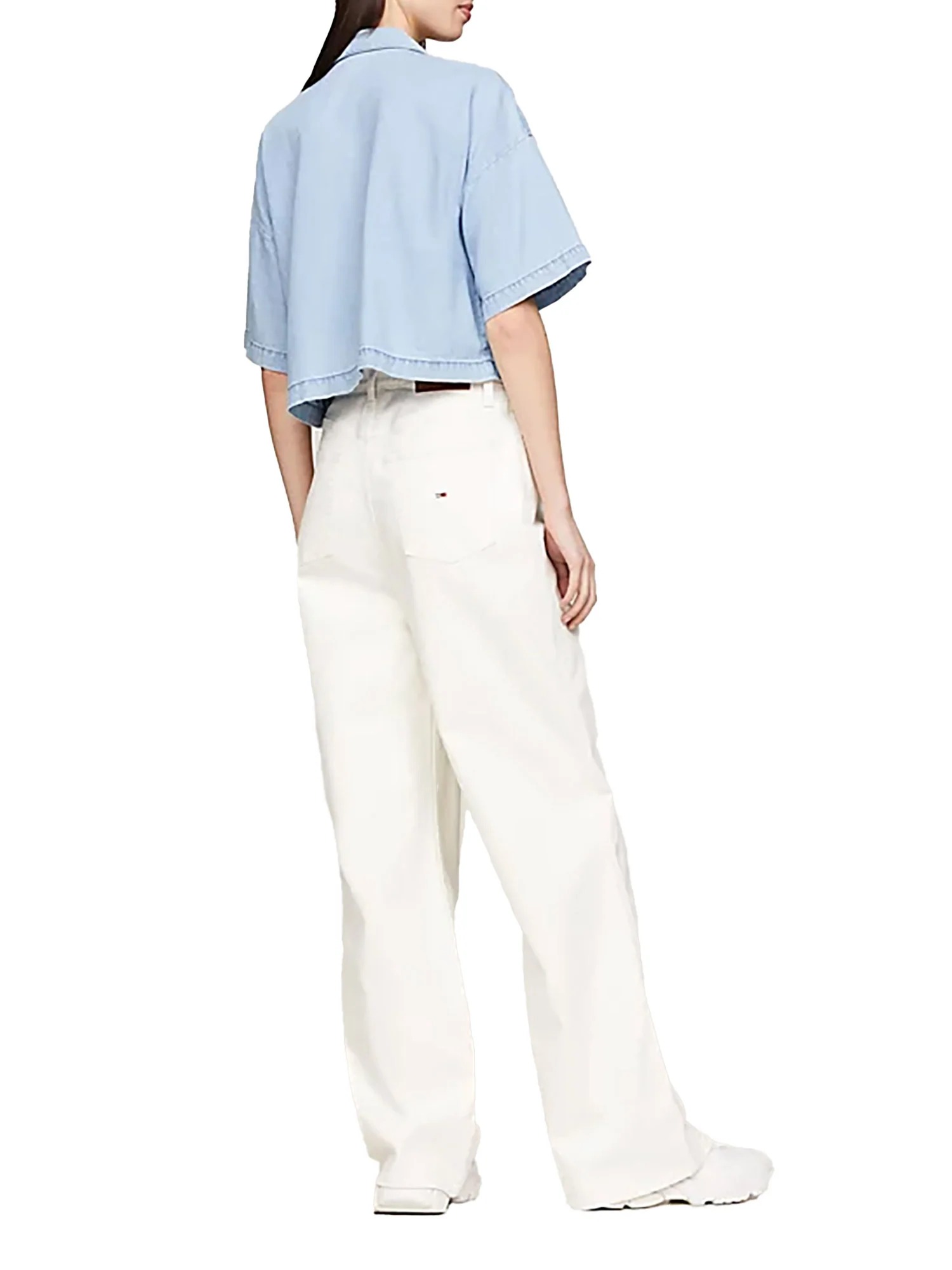 Camicia maniche corte in denim medio - Image 3