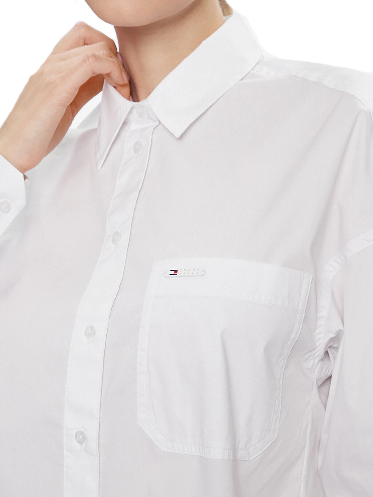 Camicia maniche lunghe oversize bianca - Image 3