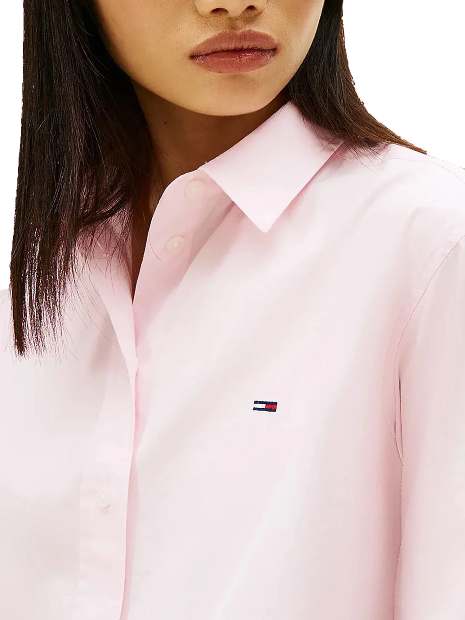Camicia crop Tommy Jeans donna rlx rosa - Image 3
