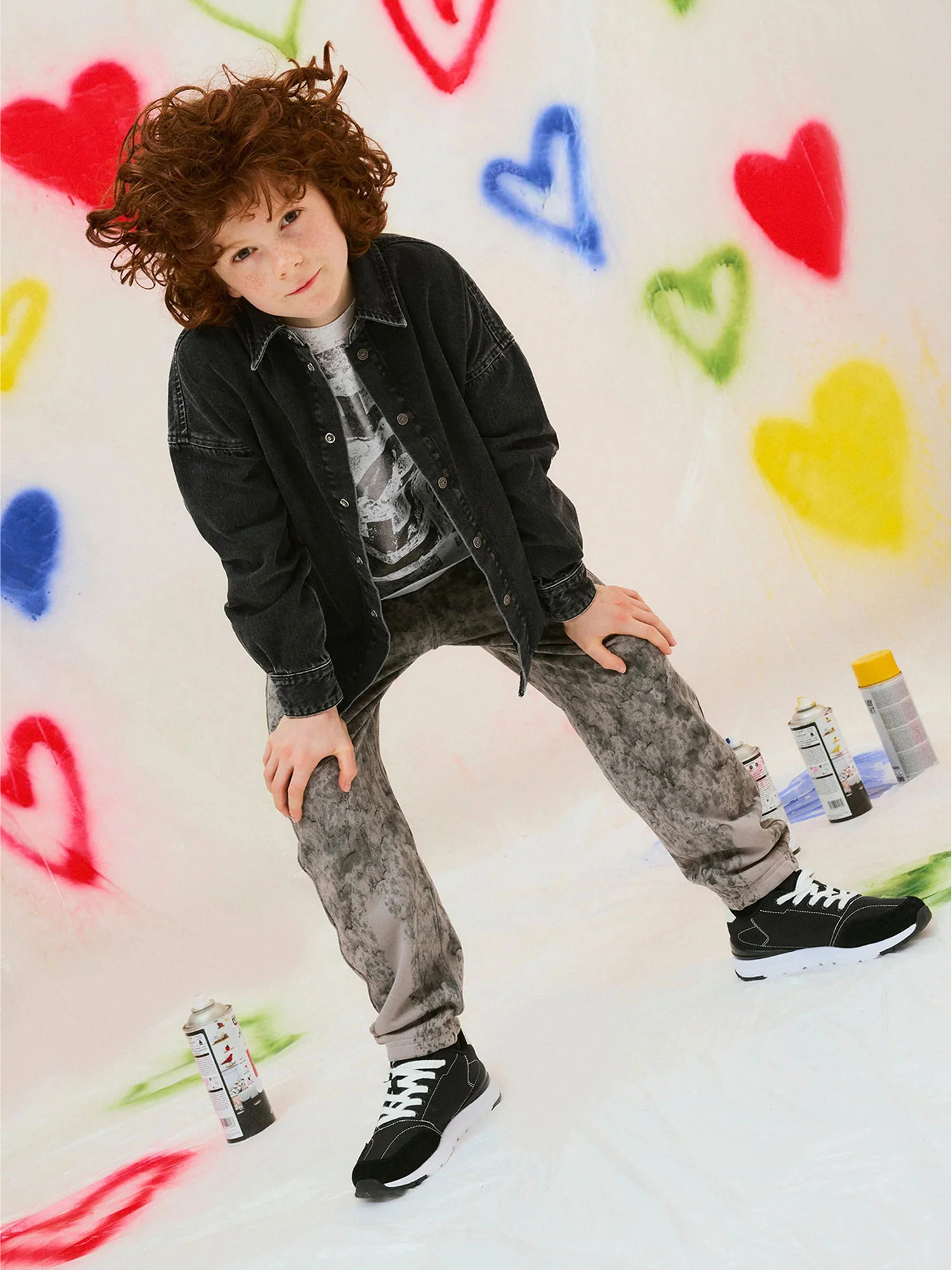 Camicia in jeans nero slavato - Image 3