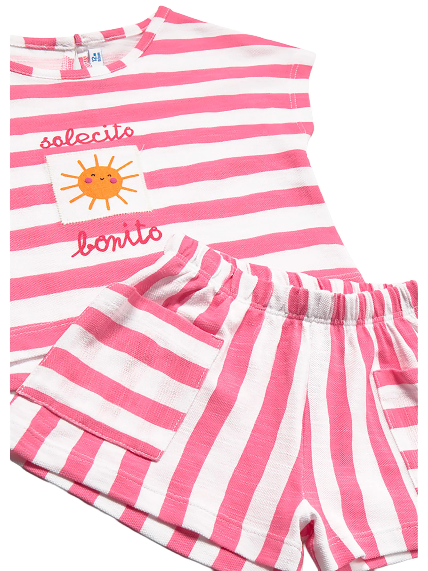 Completo Mayoral neonata t-shirt e shorts solecito geranio - Image 3