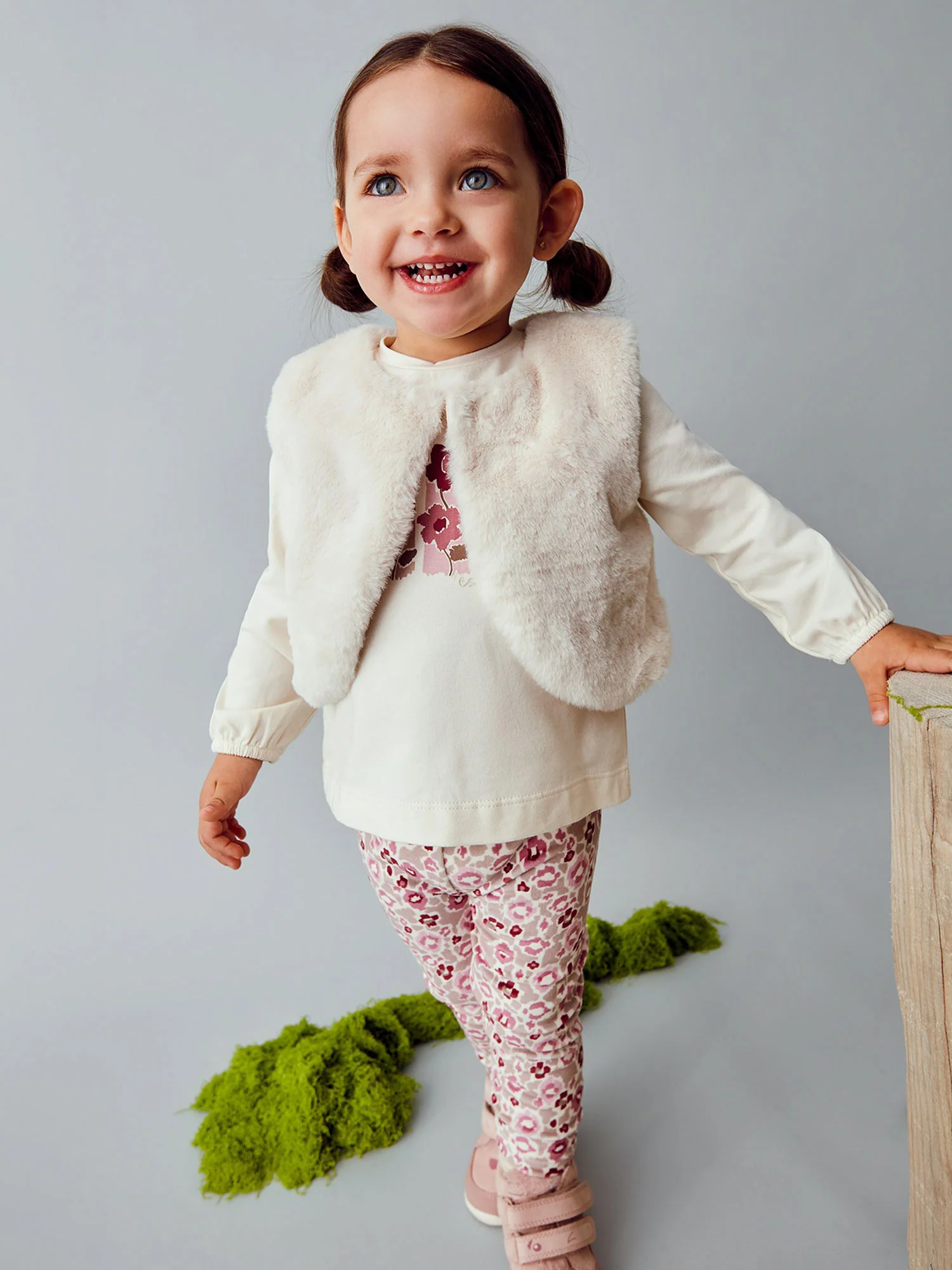 Completo tre pezzi (gilet+t-shirt+leggings) rosa - Image 7