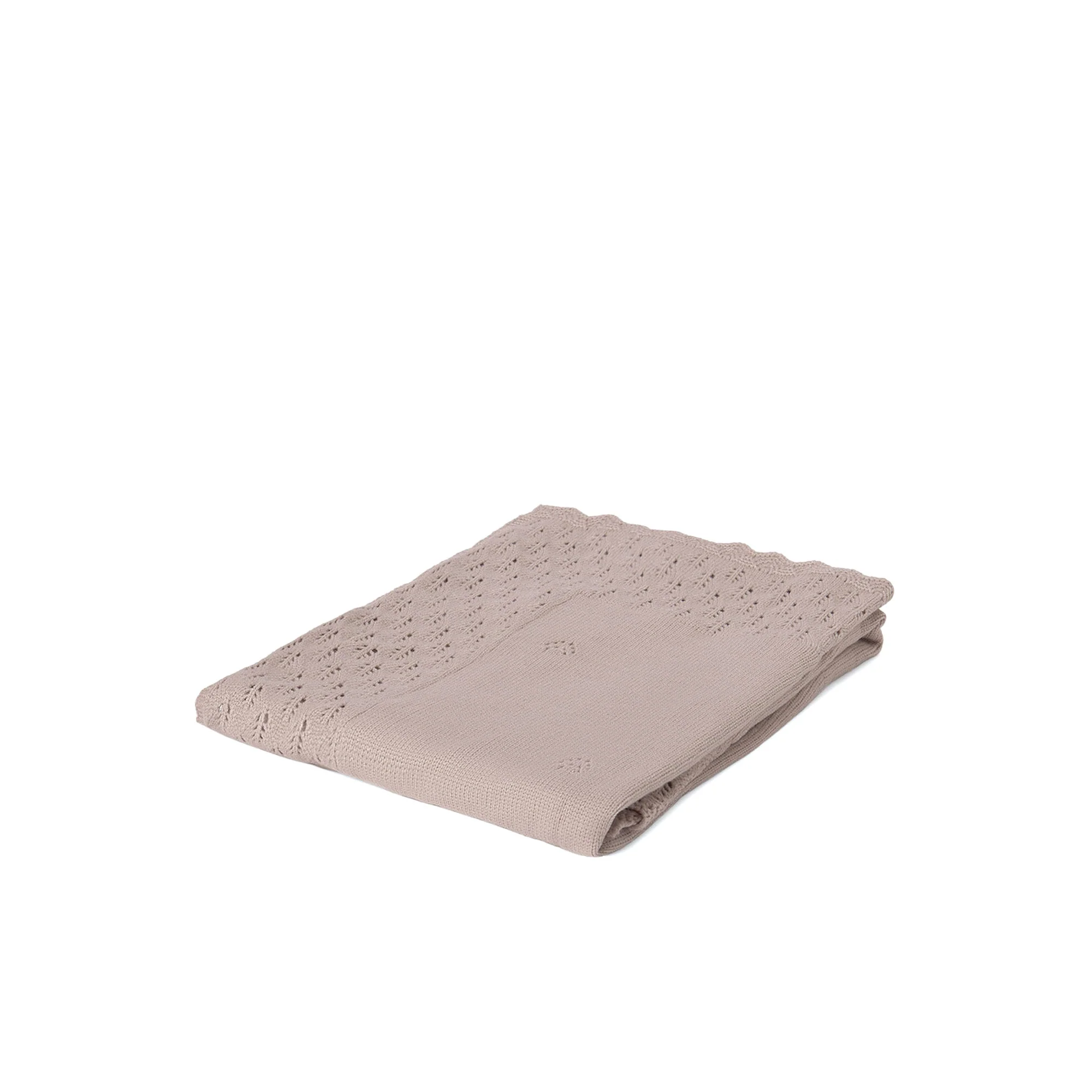 Copertina in maglia con pellicciotto interno beige - Image 3