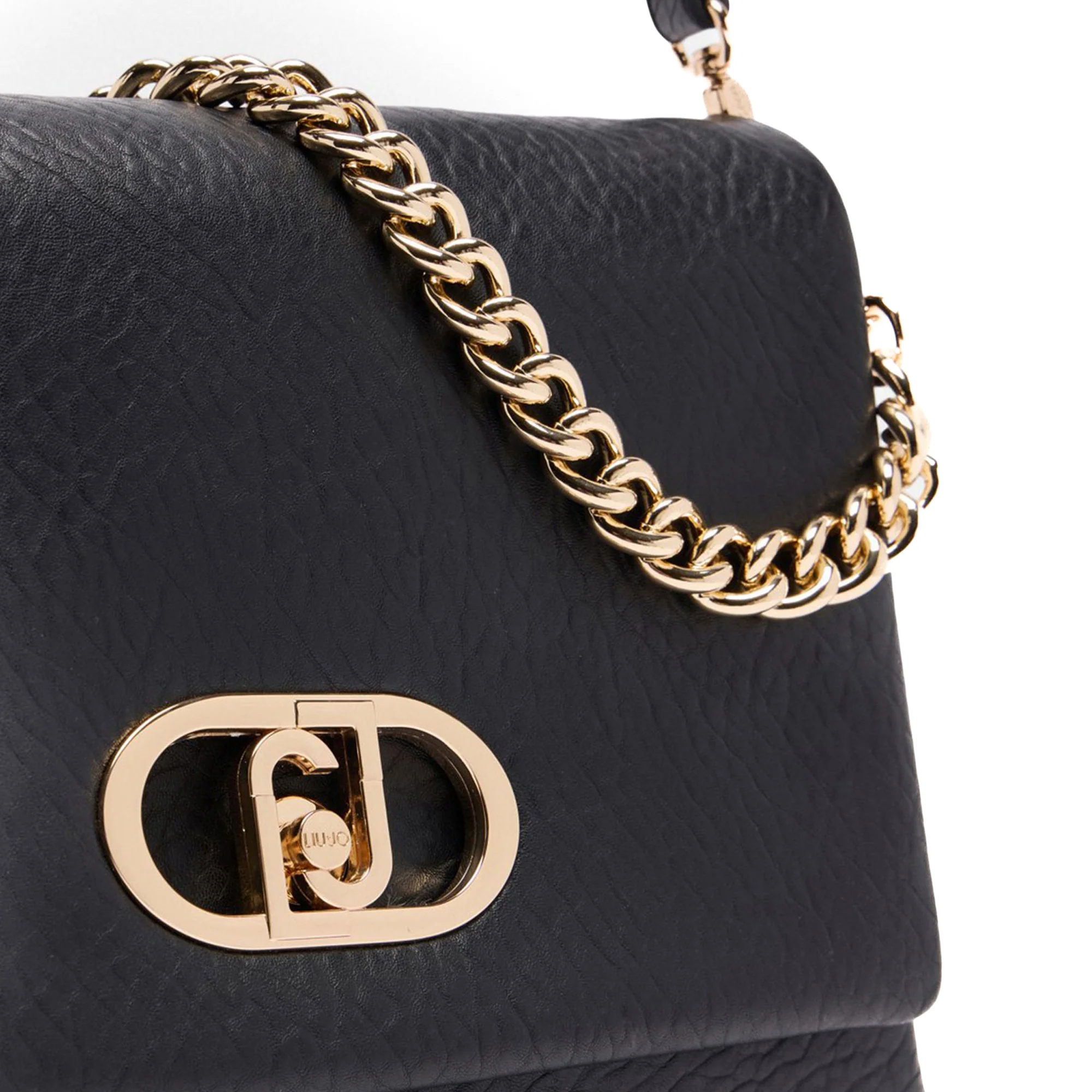 Borsa Liu Jo LaPuffy grande in similpelle martellata nero - Image 4