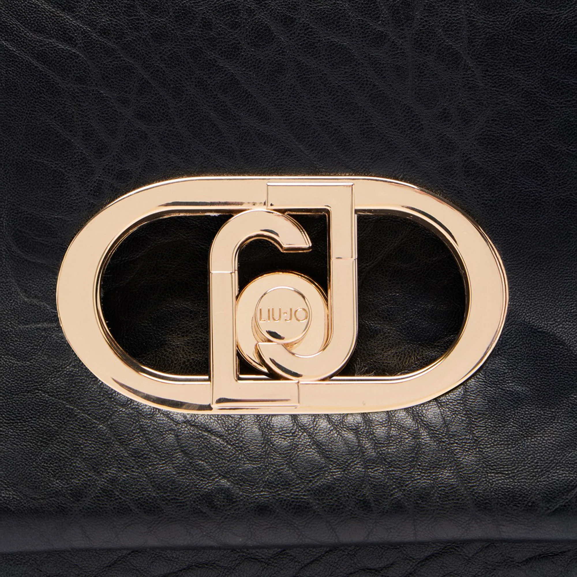 Borsa Liu Jo LaPuffy grande in similpelle martellata nero - Image 5
