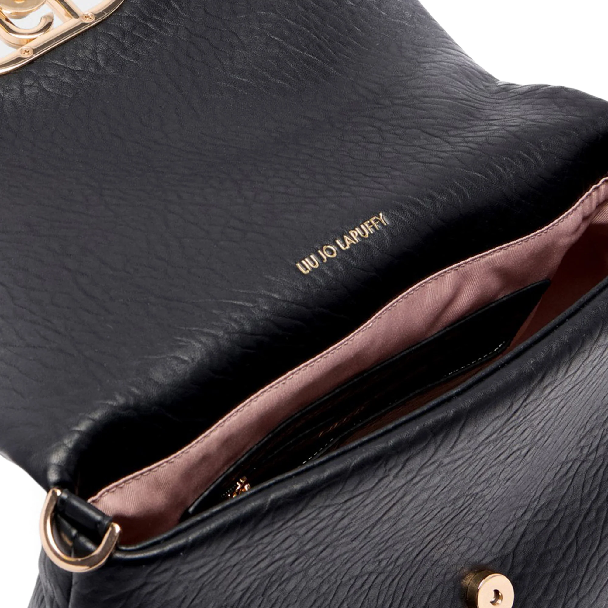 Borsa Liu Jo LaPuffy grande in similpelle martellata nero - Image 6