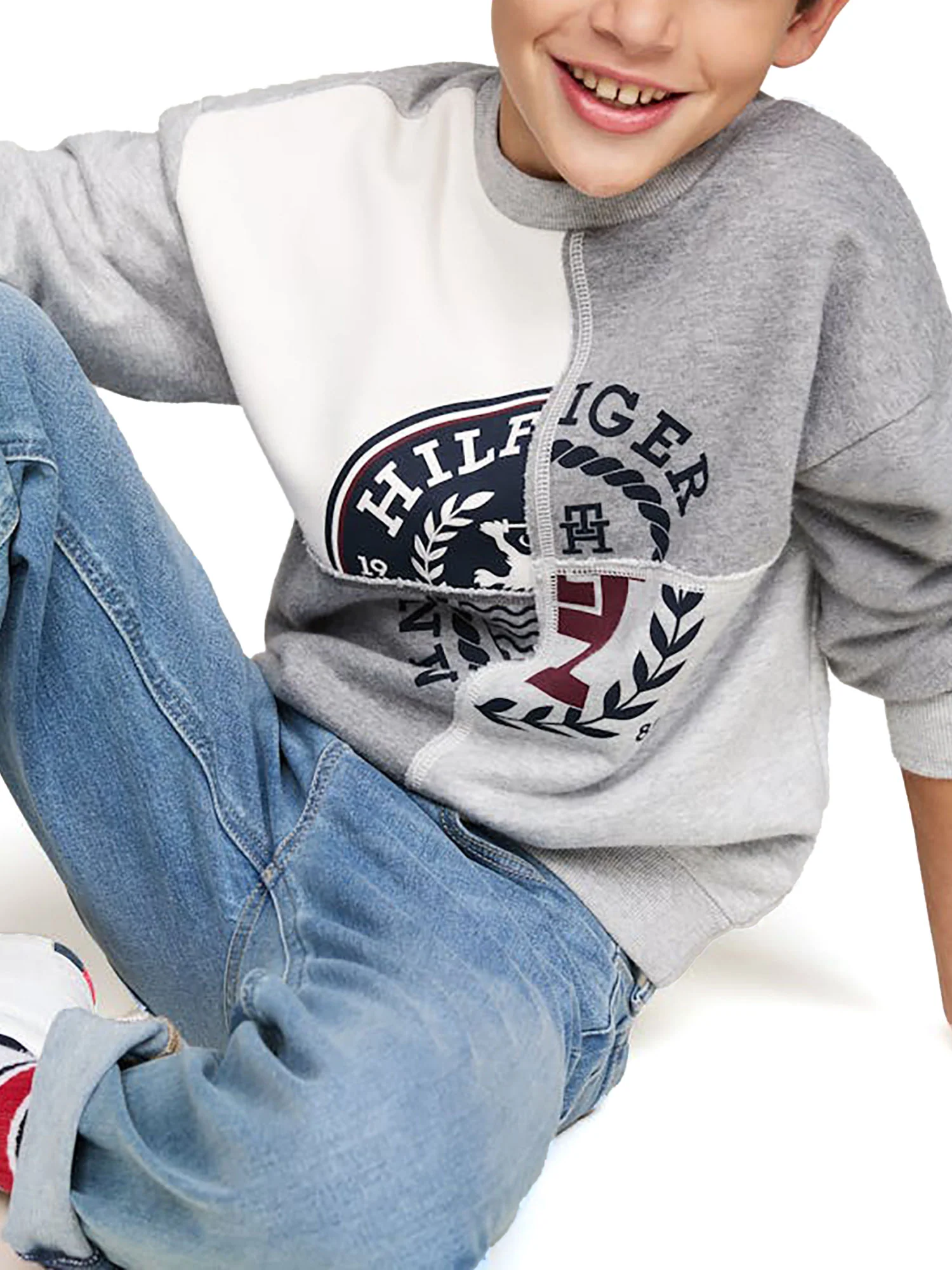 Felpa Kids monotype spliced grigio - Image 4