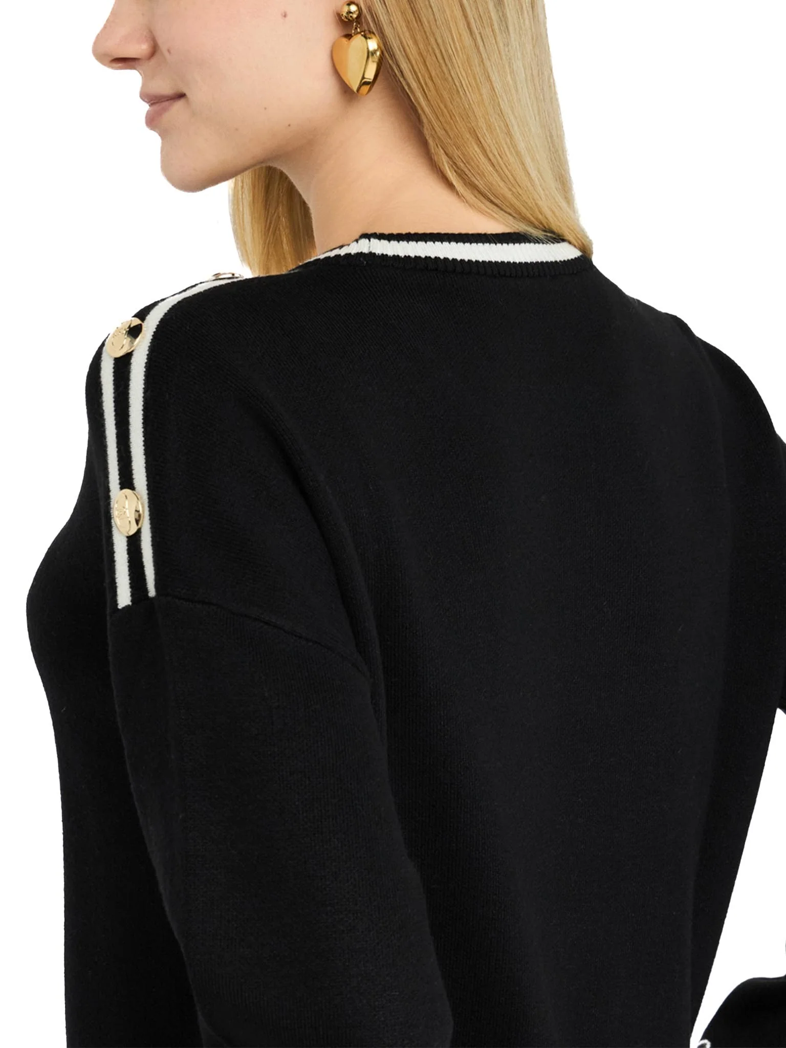 Girocollo LiuJo con profili a contrasto nero/bianco - Image 5