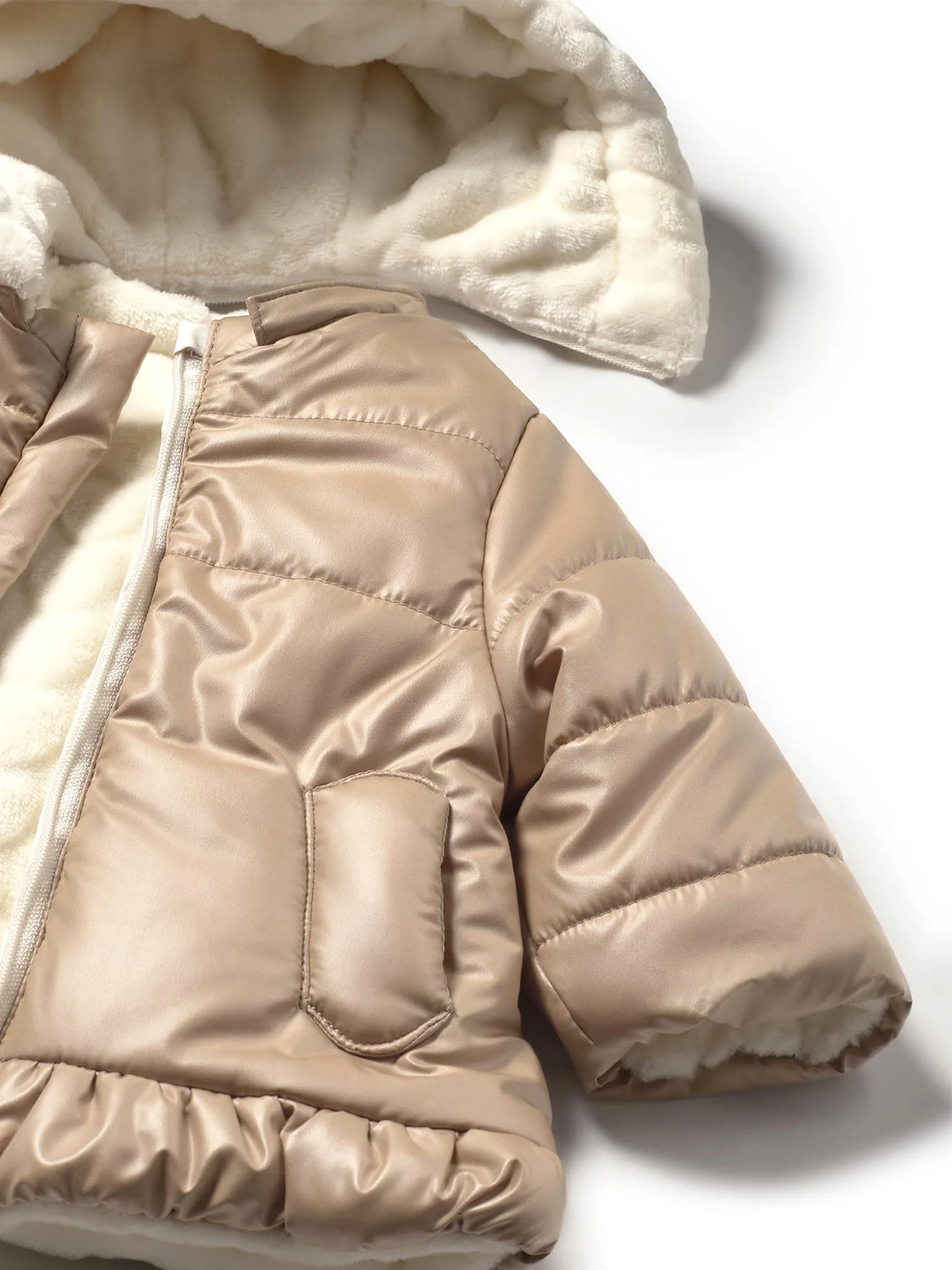 Giubbino reversibile neonata arachide - Image 4