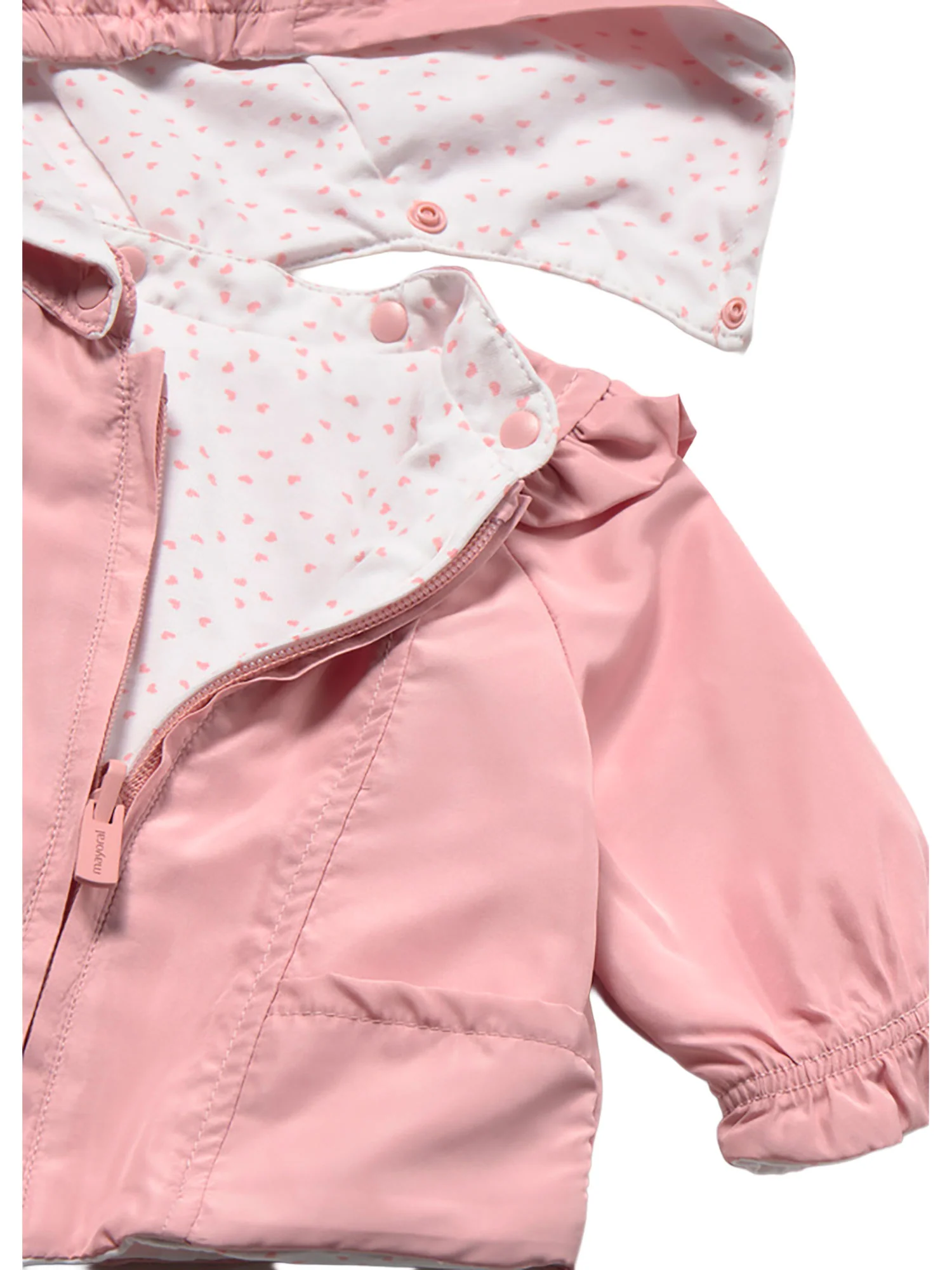 Giubbino Mayoral neonata con zip e cappuccio reversibile rosa - Image 4