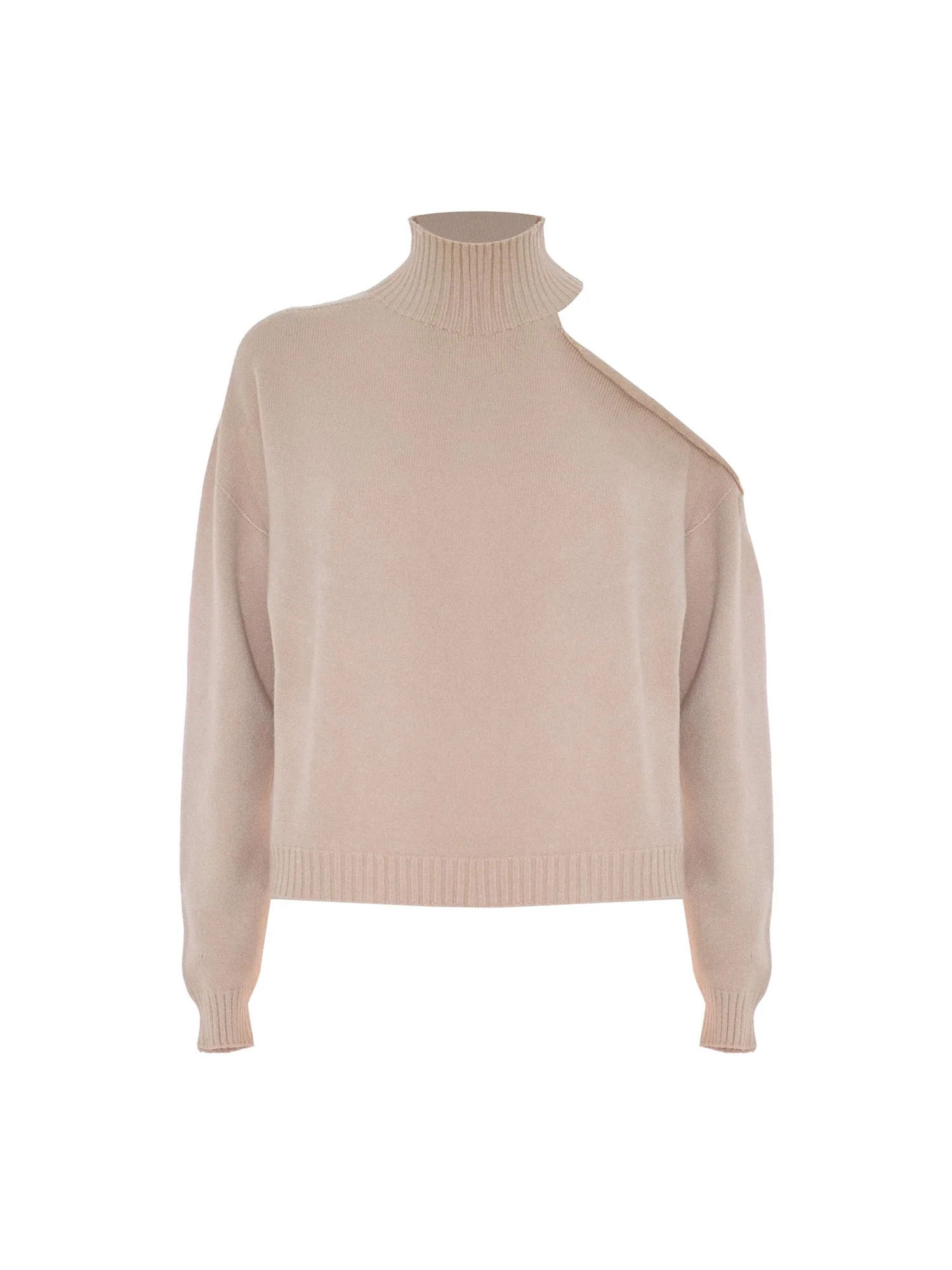 Maglia Darina collo alto con spalla scoperta dorato - Image 5