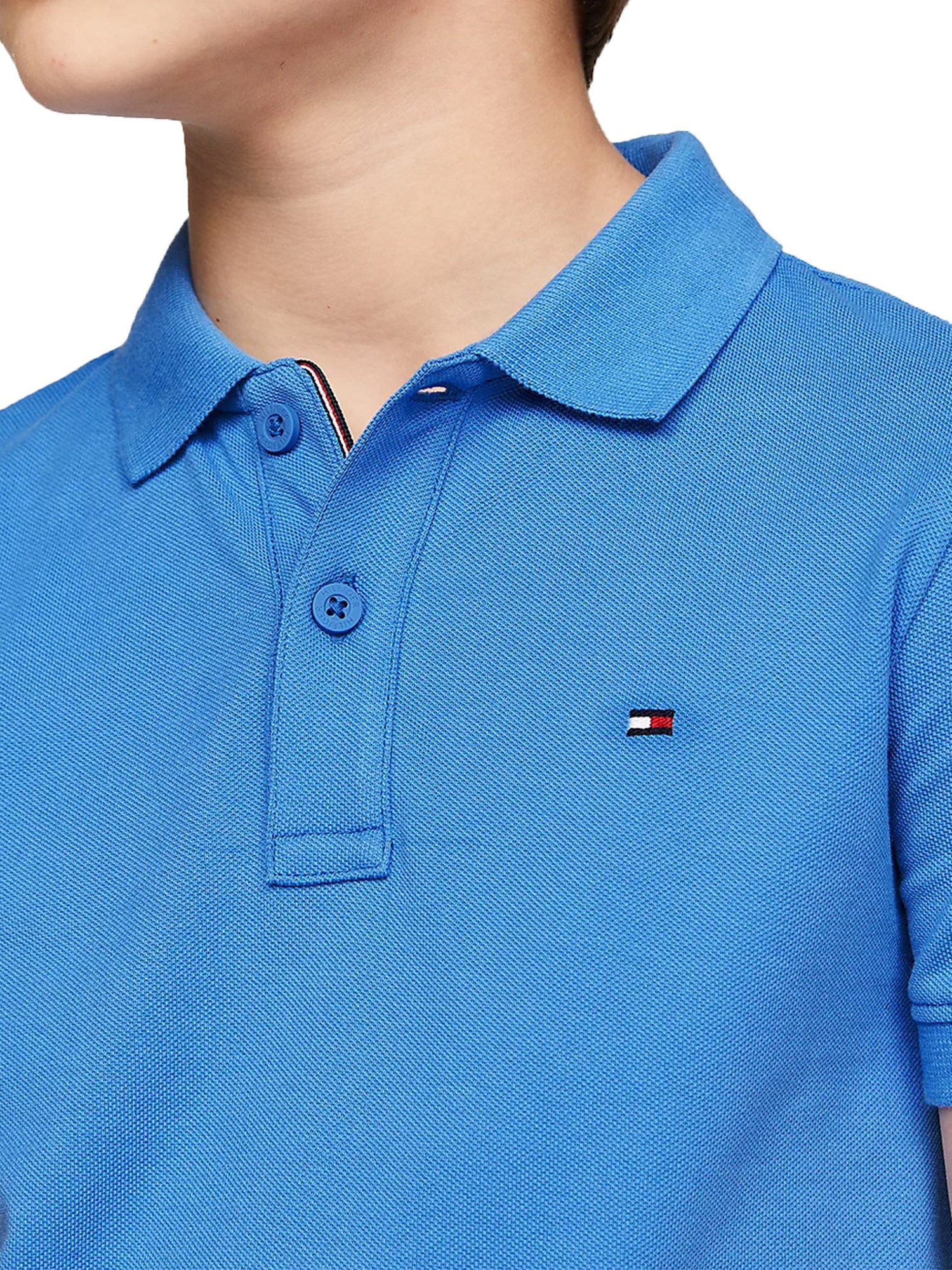 Polo maniche corte flag piquet azzurro - Image 4