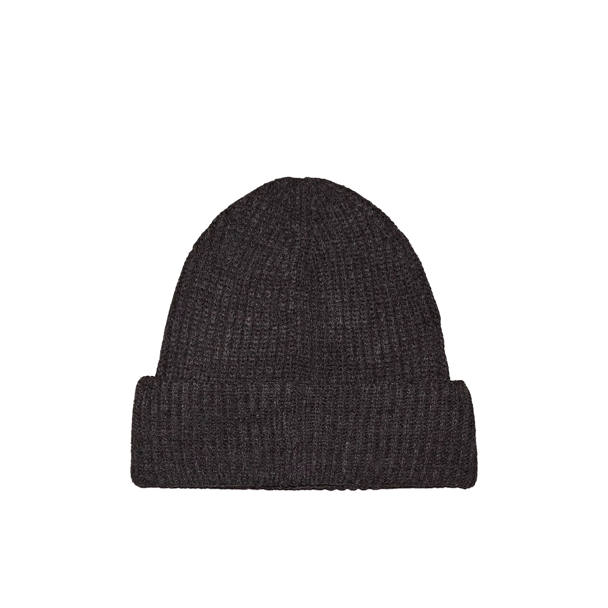 Set cappello e sciarpa in maglia a coste nero - Image 3