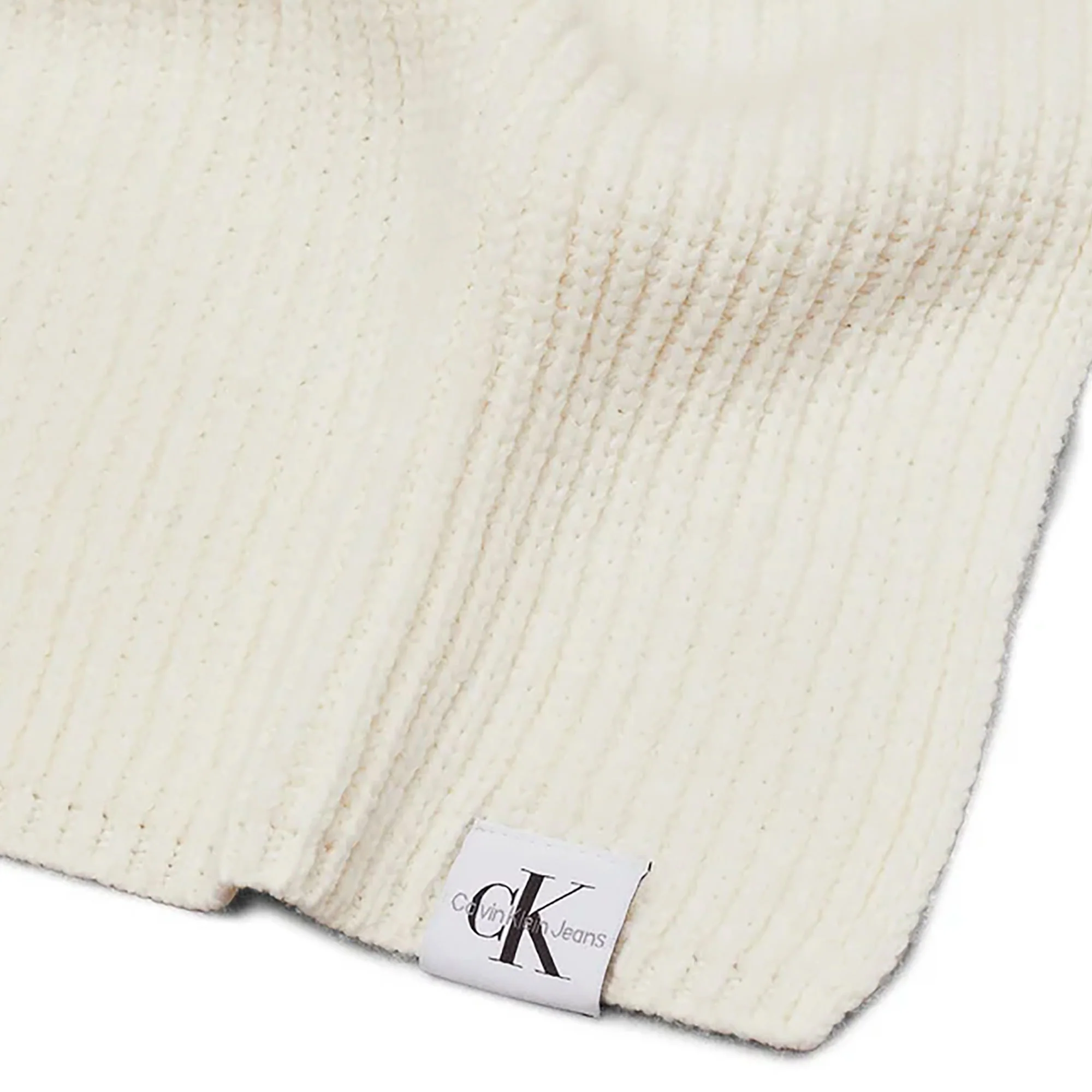 Set cappello e sciarpa in maglia a coste panna - Image 4