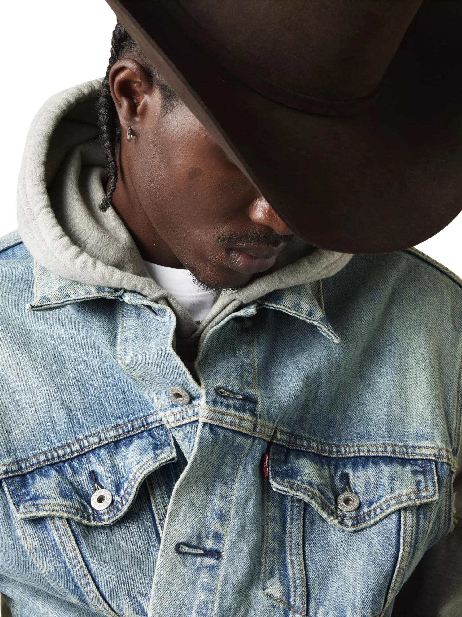 Smanicato Levi's da uomo con colletto a punta bt relaxed fit denim blue - Image 3