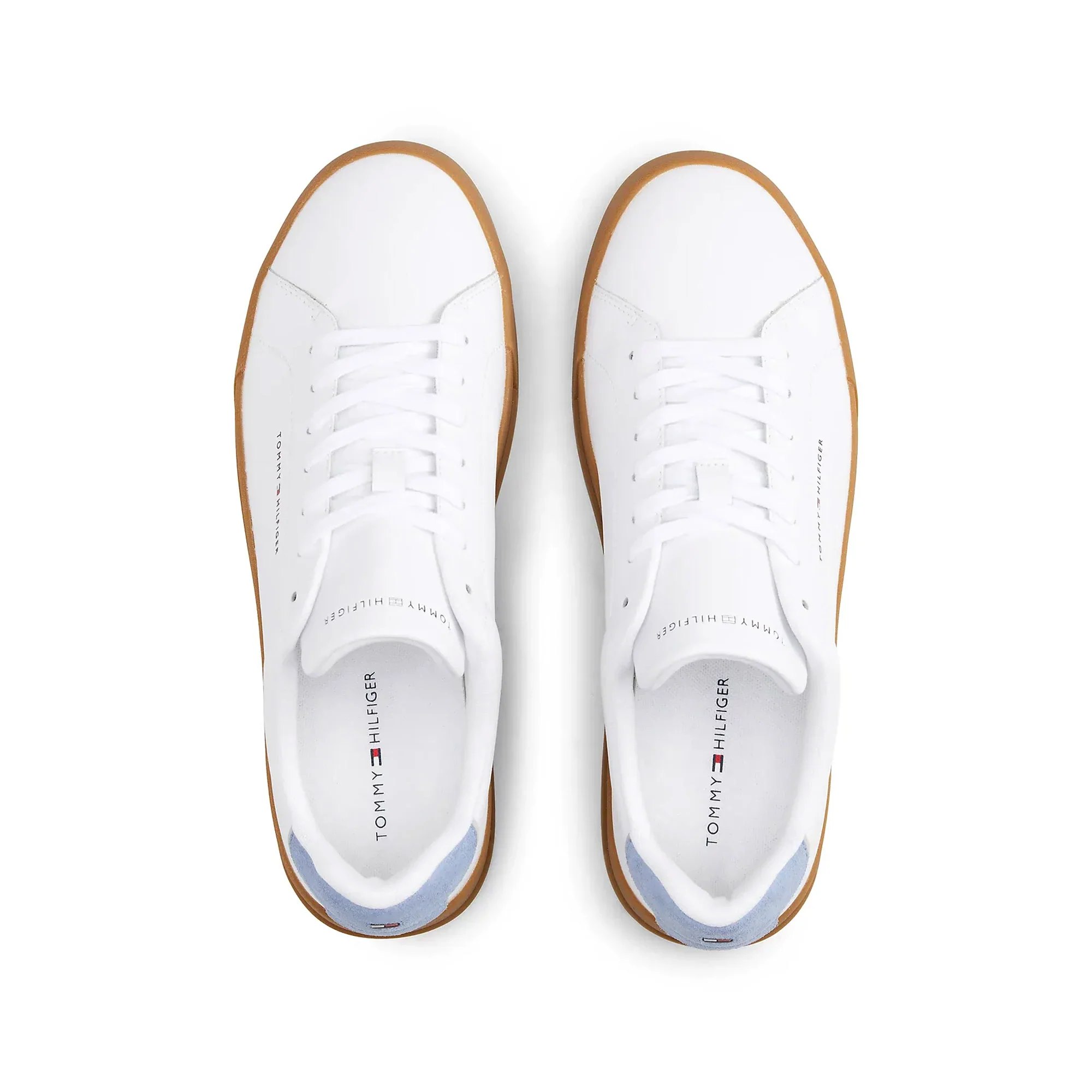 Sneakers con inserto a contrasto bianco/azzurro - Image 3