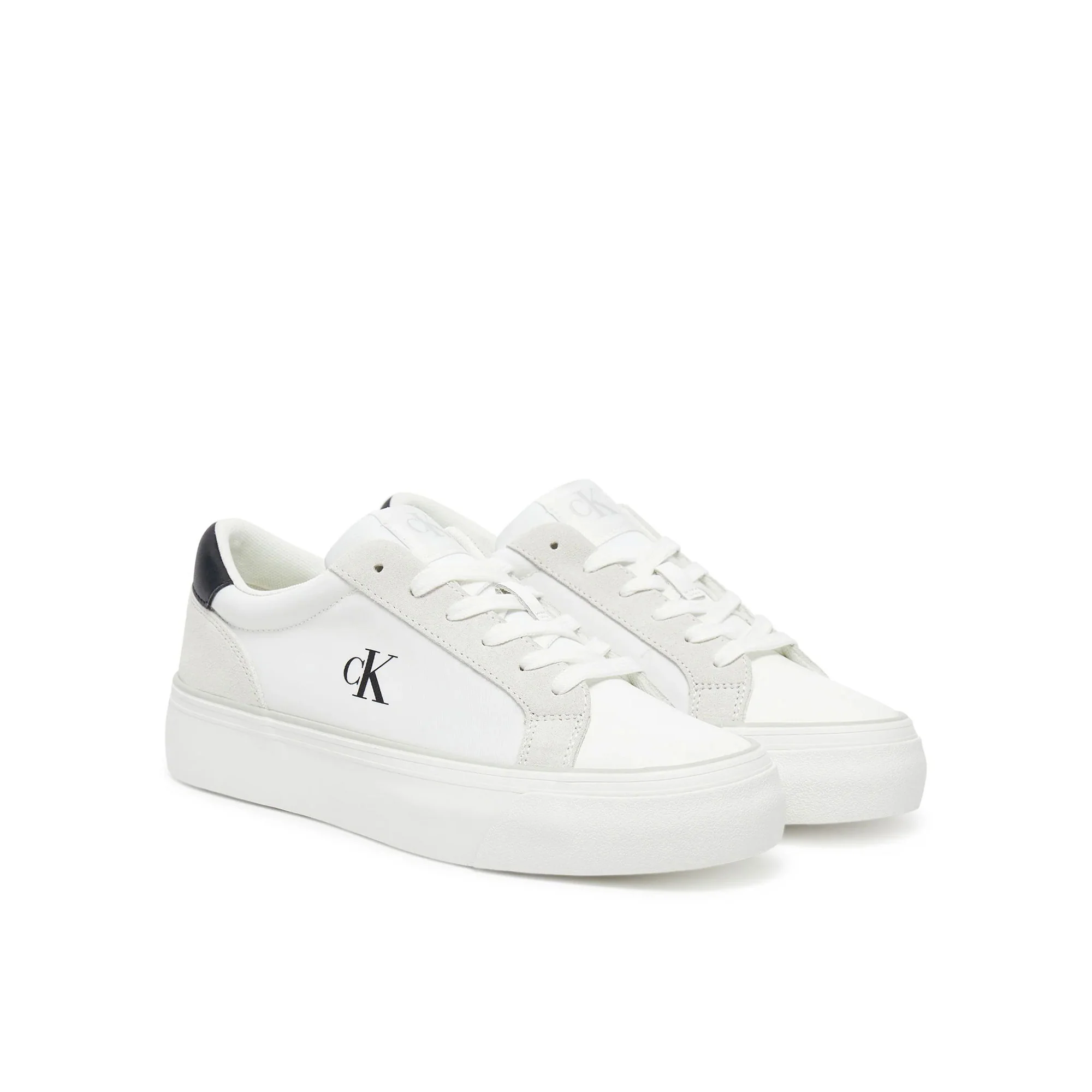 Sneakers vulc flatform nylon mix bianco/nero - Image 5
