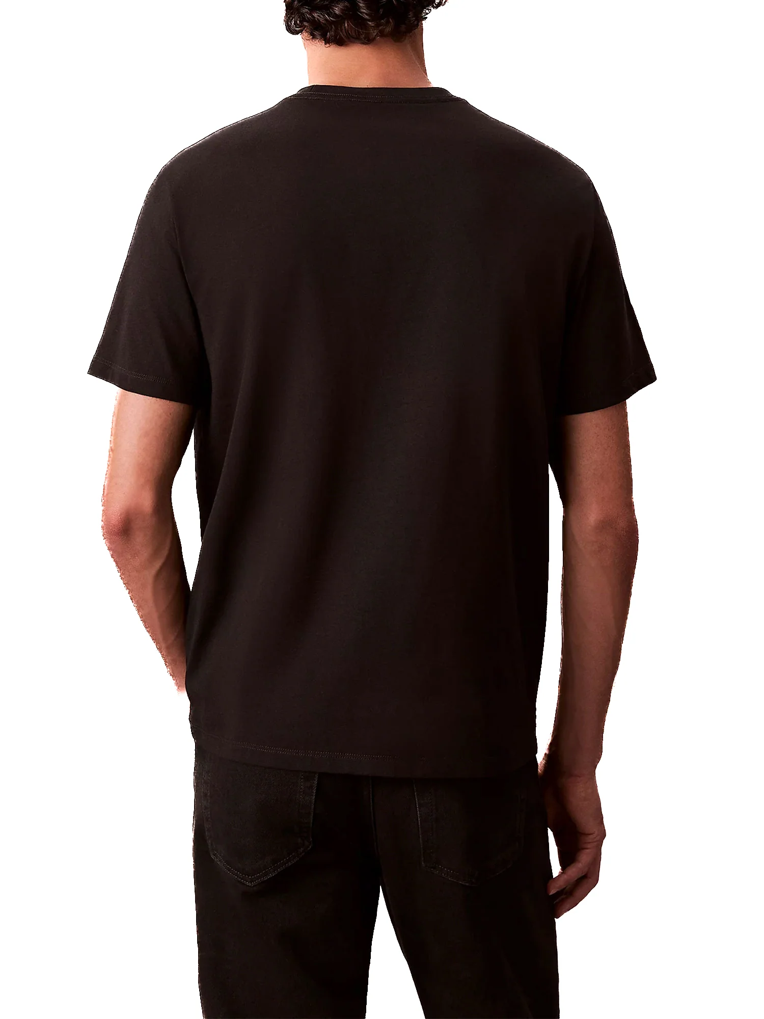 T-shirt Calvin Klein con logo frontale nero - Image 3