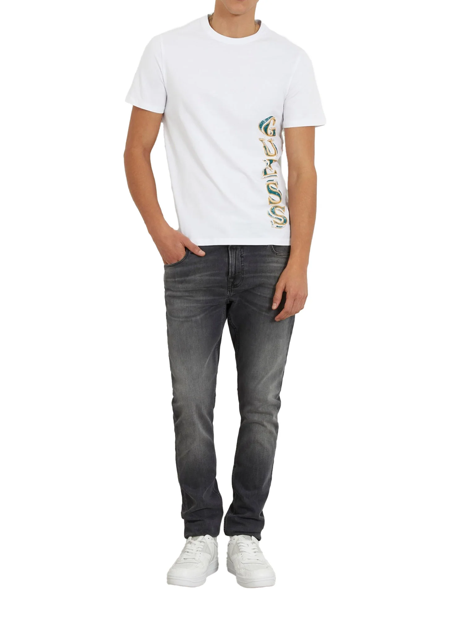 T-Shirt Slim Fit con logo laterale in jersey - Image 4